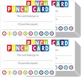 332 Tarjetas Perforadas, Tarjeta de Recompensa de Incentivos, Tarjetas de Lealtad para Premios Estudiantiles para Negocios, Aula, Comportamiento de Niños, Estudiantes, Maestros, 5 cm x 9 cm