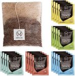 Mondo Single Serve Coffee Bags (20 Cups) Variety Pack - Organic, Medium Roast - Disposable, Portable Coffee Filters for Camping and Travel, Sampler Box of 5 Ground Coffee Flavors