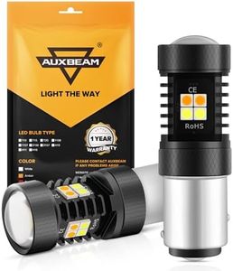 Auxbeam 1157 LED Bulbs 1157A 2057 2357 BAY15D Switchback Dual Color Bulbs 300% Brighter White and Amber Bulb for DRL Turn Signal Lights Parking Lights, Need Resistors to Avoid Possible Hyper Flash