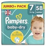 Pampers Baby-Dry Size 7 Nappies 58 
