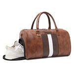 Fur Jaden Weekender Travel Duffle Bag with Separate Shoe/Laundry Compartment for Men & Women Made of Vegan Leather