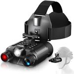 Dsoon Night Vision Goggles, Upgraded Rechargeable Head-Mounted Night Vision Binoculars with Infrared, Hands Free, Tactical Flashlight, 1312FT, 8X Digital Zoom