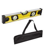 Amazon Basics Heavy-Duty Aluminum Alloy Magnetic Spirit Level with Carrying Bag - 16-Inch