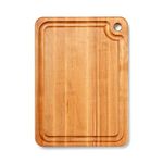 John Boos Prestige Series Rectangular Wooden Maple Cutting Board 22”x16” – 1.25” Thick, 13-lb Reversible Butcher Block with Juice Groove, Edge-Grain & Finger Grip Hole – Made in the USA