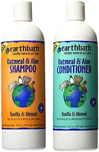 earthbath Oatmeal & Aloe Dog Shampoo and Conditioner - Oatmeal Shampoo for Dogs, Anti Itch Dry Skin Relief Pet Wash, Medicated Dog Shampoo & Conditioner, Hypoallergenic, Tearless - 16 Oz (1 Set)