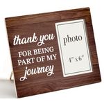 Nurawo Thank You Gifts Graduation Picture Wooden Frame Thank You for Being Part of My Journey Photo Wooden Frame Gift for Teachers Leaders Mentors (4x6 Inch Photo)