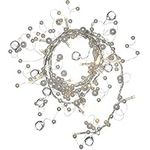 WeRChristmas Beaded Garland Light String Decoration with 20 LED Lights, 1.8 m - White