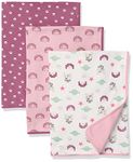 Amazon Essentials Disney | Marvel | Star Wars | Princess Girls' Swaddle Blankets, Pack of 3, 3-Pack Star Wars Tiny Rebel, One Size