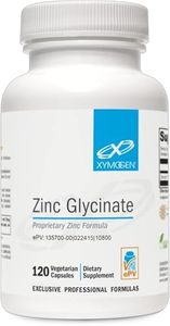 XYMOGEN Zinc Glycinate - 20mg Chelated Zinc Supplement - Zinc Bisglycinate Chelate for Enhanced Absorption - Mineral Supplement for Reproductive + Immune Support (120 Vegan Zinc Capsules)
