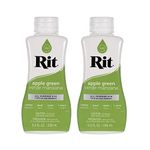 Rit Dye Multi-Purpose Liquid 8 OZ. | Great for Clothing, Accessories, Décor, and Much More | 2-Pack, Apple Green