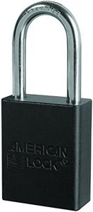 American Lock A1106BLK1KEY Padlock Keyed Aluminum Black