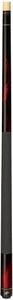 Dufferin Jet Black Pool Cue with Rich Red Flame, 20-Ounce