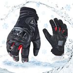 Vgo... 1Pair 0℃/32°F Full Finger Touchscreen Motorcycle Gloves,Powersports Racing Gloves,Anti-Shock,Outdoor Gloves,Heavy-Duty Work Gloves(GA5179FLWP)