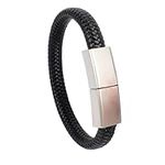 USB Flash Drive Leather Wristband Shape 128GB USB 2.0 U Disk Braided Rope Bracelet Memory Stick Portable Metal Data Storage Thumb DriveUSB Jump Drive for Laptop PC SmartTV Car Audio Music Player