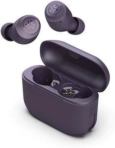 JLab Go Air Pop+ Auriculares Inalambricos Bluetooth, Wireless Earbuds 35+ Horas Rendimiento con Caja de Carga - Audifonos Bluetooth Inalambricos con Micrófono, Dual Connect, App, Violeta