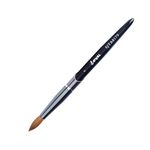 Eval Rose Gold PRO Acrylic Nail brush, Pure 100% Kolinsky Sable Acrylic Nail Art Brush For Salon,Manicure,Powder,Acrylic,Pedicure (Crimped) Round metal handle -Size #8 (NB-4 Black #8)