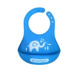 BabyGo Baby Silicone bibs | Baby Bib for Feeding & Weaning Babies & Toddlers | Waterproof, Washable & Reusable|Non Messy Easy Cleaning, Adjustable Neckline with Buttons