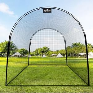 Kapler Batting Cage 13X10X10FT Baseball Softball Portable Batting Cage Backyard Net for Hitting Pitching Practice Baseball Softball Hitting Cage with Steel Frame and Net, Great Pitching Cage