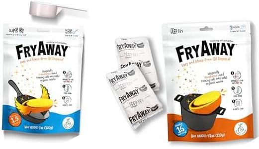 FryAway Cooking Oil Solidifier, Vegetable/Canola Oil Hardener for Easy Disposal, Natural Oils Solidifies, Grease Solidifying Powder, Super Fry, 24 Cups+ Deep Fry, Up to 1 Gallon
