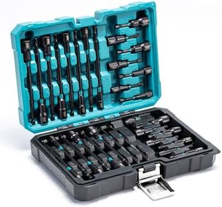 LIBRATON 31PCS Magnetic Nut Driver Set, 1/4" Impact Drill Driver Bit Set, Long Nut Drivers 6INCH, Metric & SAE Nut Drivers for Impact Drill, Socket Set, Impact to Hex Converter, PH1, PH2, Storage Box