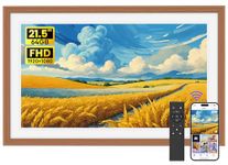 Uhale 21.5 Inch WiFi Digital Photo Frame with 64GB Memory, 1920x1080 FHD Display, Wooden Digital Picture Frame, Remote Control, Auto-Rotate, Instant Sharing via Uhale App