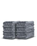 Adam's Borderless Grey Microfiber Towel (12pk) - Premium Ultra Soft Car Detailng Towel Cloths, 480gsm - Safe for Car Wash, Home Cleaning & Pet Drying Cloths (16 Inch x 16 Inch)