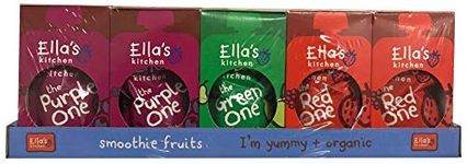 Ella's Kitchen Organic Fruit Smoothie Assortment, Pack of 25 Pouches (10 x Red, 10 x Purple, 5 x Green)