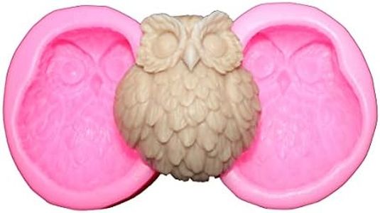 LVDGE 2 Pack Silicone Soap Mold for Natural Skincare Soap Making, DIY Art Soap and Aromatherapy Product (Owl)