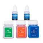 YINMIK pH Calibration Kit, 4.00 7.00 10.01pH calibration Solution with 2 bottles pH Electrode Protect Solution for Accurate Calibration of pH Meters and Testers.