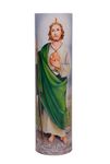 THE SAINTS COLLECTION St Jude LED Flameless Devotion Prayer Candle, Dimensions 8.1875" x 2.375"