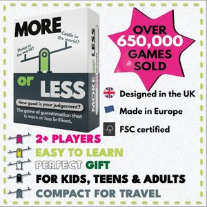 More or Less Card Game – Fun Family Party Game
