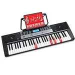 Best Choice Products 54-Key Electronic Keyboard Piano Portable Beginner Electric Keyboard Complete Set w/LCD Screen, Power Adapter, Teaching Modes, Music Sheet Stand, Built in Speakers