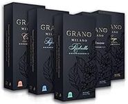 Grano Milano Variety Pack 50 Coffee Pods Compatible with Nespresso Original line - Medium & Dark Roast Coffee Capsules Made in Italy Espresso Coffee