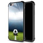 CARLOCA Compatible with iPhone 6S Case,Football Soccer Field iPhone 6 Cases for Girls Boys,Graphic Design Shockproof Anti-Scratch Drop Protection Case for iPhone 6/6S