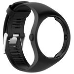 Band for Polar M200, Soft Adjustable Silicone Replacement Wrist Watch Band for Polar M200 Watch (BK)