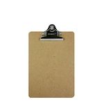 BAZIC Memo Size Hardboard Clipboard w/ Sturdy Spring Clip