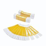 MOOLAH Self-Sealing Currency Bands, Yellow, $1000, Pack of 1000 (729201000)