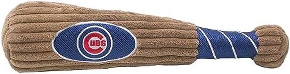 MLB CHICAGO CUBS Baseball Bat Toy for DOGS & CATS. Soft Corduroy Plush with Inner SQUEAKER