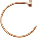 FIFTH CUE 22G Rose Gold Flat Disc Nose Hoop 316L Surgical Steel Ring