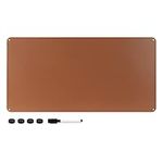 Navaris Metal Magnet Board - 25 x 50 cm Chalkboard Memo Board for Magnetic Items in Kitchen Office Home Bedroom - Includes Magnets and Chalk Pen - Rose Gold