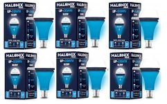 Halonix 10W Up Down Glow White & Blue 3 Modes led Bulb | Switch On-Switch Off to Change led Bulb Color | Decorative led Bulb | White and Blue Color b22d | Pack 6