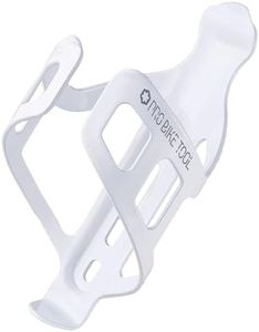 Bike Water Bottle Holder, Black or White Gloss, Secure Retention System, No Lost Bottles, Lightweight and Strong Bicycle Bottle Cage, Quick and Easy to Mount, Great for Road and Mountain Bikes