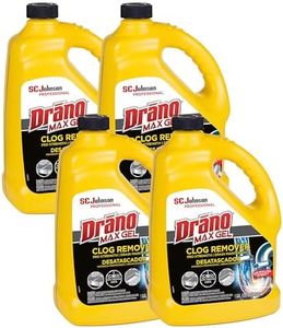 SC Johnson Professional Drano Max Gel To Drain Clog Removing, 128 Fl Oz (Pack of 4)