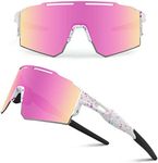 Ukoly Cycling Sunglasses with Interchangeable Nose Pad Men Women, Sports Sunglasses, Fishing Baseball Sunglasses