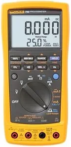 Fluke 789 ProcessMeter, Includes Standard DMM Capabilities, Measure, Source, Simulate 4-20 mA signals, and Built-In 24 V Loop Supply