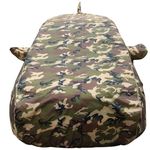 Autofact 100% Waterproof Car Body Cover Compatible with Honda Jazz (2015 to 2023), with Mirror and Antenna Pockets,4 x 4 American Matty, Long Lasting Durable Material, Camouflage Army Look