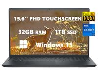 DELL Inspiron Laptops for Student & Business, 15.6'' FHD LED Touchscreen, Intel 13th Gen Core i7-1355U(10-core), Up to 5 GHz, 32GB RAM, 1TB SSD, HDMI, Wi-Fi 6, USB-C, Long Battery Life, Windows 11
