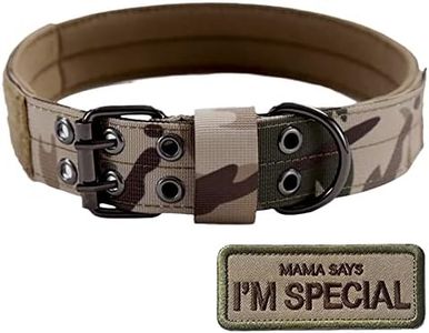 S.Lux Collare di Cane, Collare per Cani Regolabile di Addestramento Militare di Nylon del Collare Tattico con la Fibbia Del Metallo per i Piccoli Cani di Taglia Medio Grande (camuffare, XL)