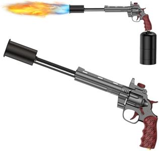 TBTeek Propane Torch Gun with One-Touch Max-Flame, Adjustable Weed Burner & Cooking Torch with Safety Lock, Powerful Grill Torch for BBQ, Searing, Soldering, Weeding, and Crafts(Tank Not Included)
