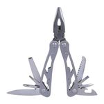 STANLEY 1-84-519 12-in-1 Foldable Multi Tool with Anti-Rust Properties for Minor Repair Work Ideal for Home, Car, Bikes, Camping & Outdoor Activity, GREY